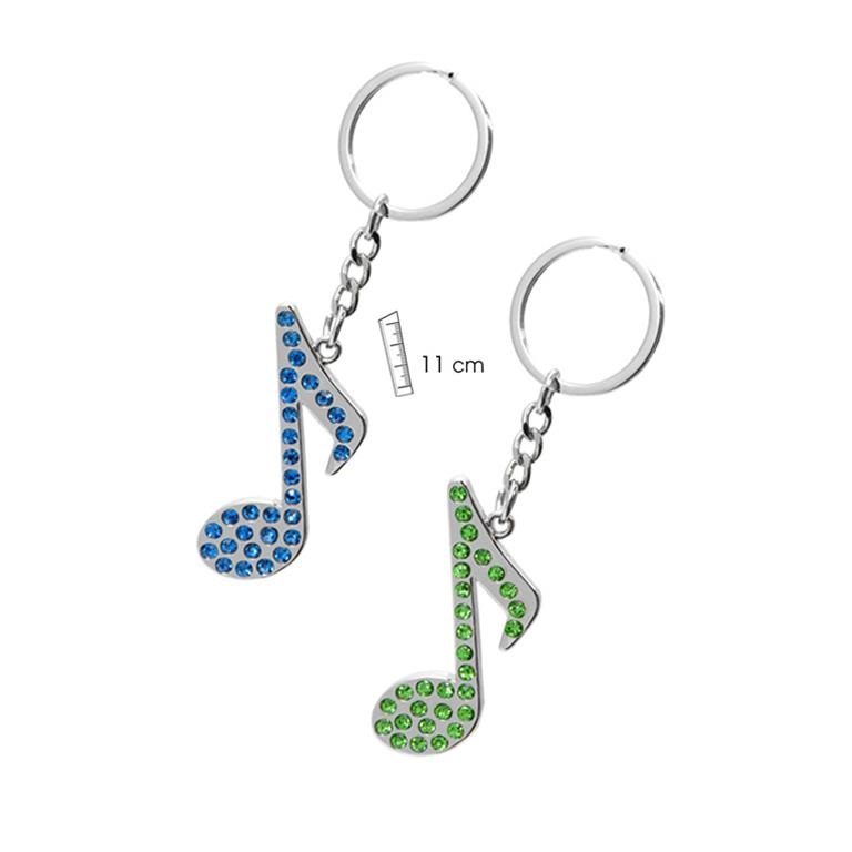 Portachiavi croma e strass - Outlet - immagine 3