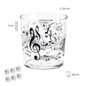 Set 6 Bicchieri Music
